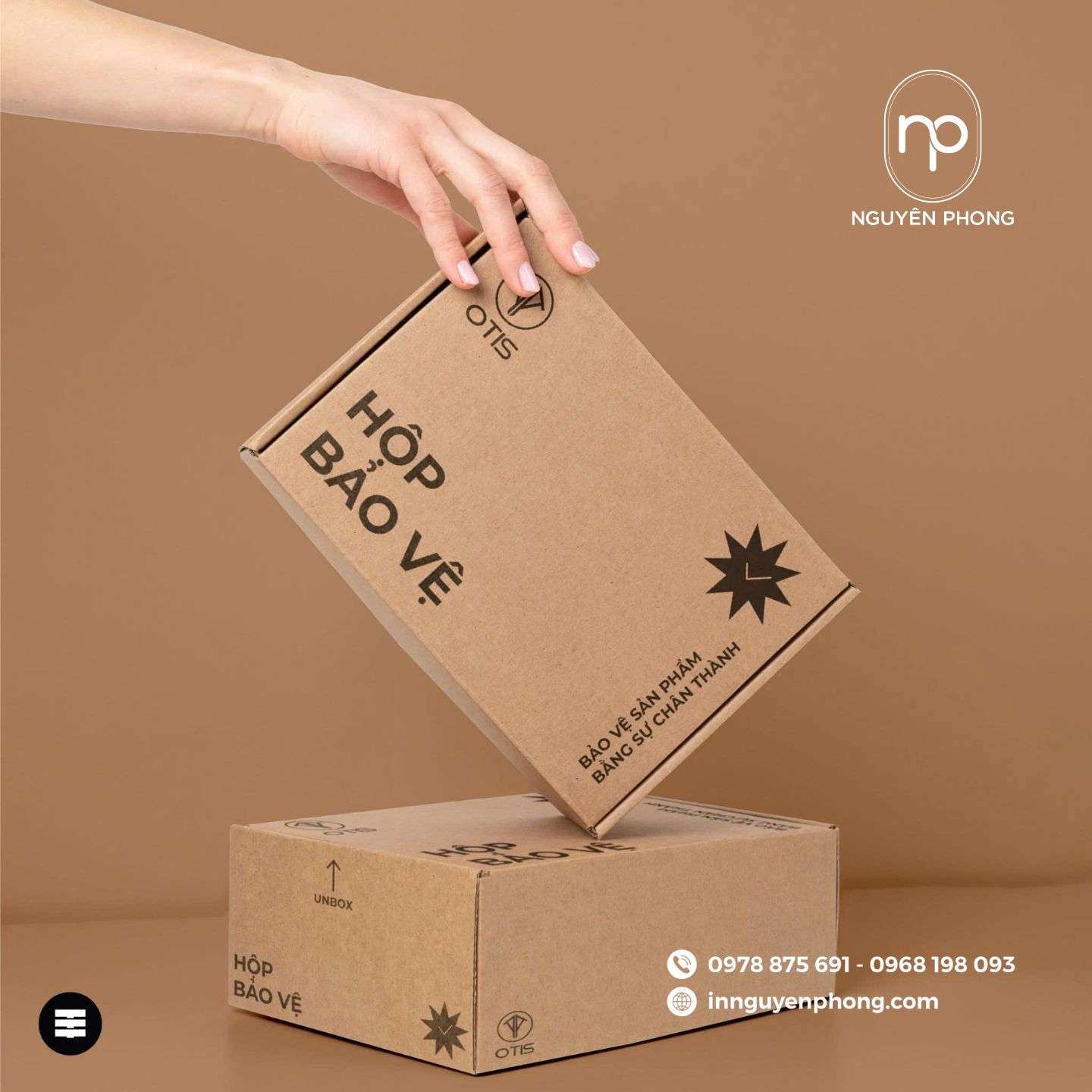 Mẫu hộp carton nắp gài 3